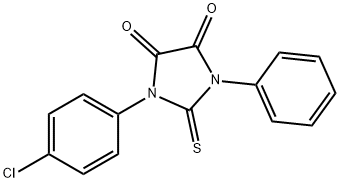 1-(4-chlorophenyl)-3-phenyl-2-thioxoimidazolidine-4,5-dione Struktur