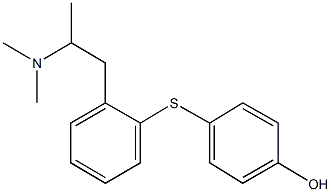 4-({2-[2-(dimethylamino)propyl]phenyl}sulfanyl)phenol Struktur