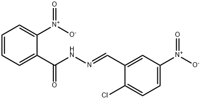 N'-{2-chloro-5-nitrobenzylidene}-2-nitrobenzohydrazide Struktur