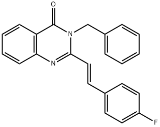 3-benzyl-2-[2-(4-fluorophenyl)vinyl]-4(3H)-quinazolinone Struktur