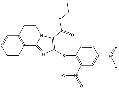 ethyl 2-({2,4-bisnitrophenyl}sulfanyl)imidazo[2,1-a]isoquinoline-3-carboxylate Struktur