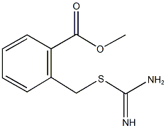 methyl 2-({[amino(imino)methyl]sulfanyl}methyl)benzoate Struktur