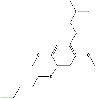 N-{2-[2,5-dimethoxy-4-(pentylsulfanyl)phenyl]ethyl}-N,N-dimethylamine Struktur