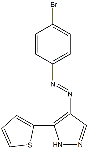 4-[(4-bromophenyl)diazenyl]-5-thien-2-yl-1H-pyrazole Struktur