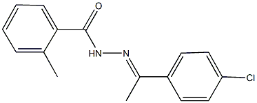 N'-[1-(4-chlorophenyl)ethylidene]-2-methylbenzohydrazide Struktur