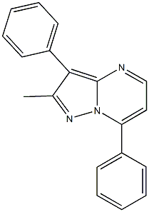 2-methyl-3,7-diphenylpyrazolo[1,5-a]pyrimidine Struktur