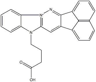 8-(3-carboxypropyl)-8H-acenaphtho[1',2':3,4]pyridazino[1,6-a]benzimidazol-13-ium Struktur