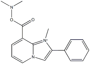 8-{[(dimethylamino)oxy]carbonyl}-1-methyl-2-phenylimidazo[1,2-a]pyridin-1-ium Struktur