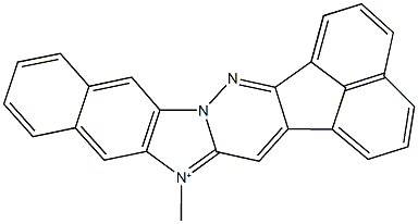 8-methylacenaphtho[1,2-e]naphtho[2',3':4,5]imidazo[1,2-b]pyridazin-8-ium Struktur