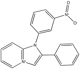 1-(3-nitrophenyl)-2-phenyl-1H-imidazo[1,2-a]pyridin-4-ium Struktur