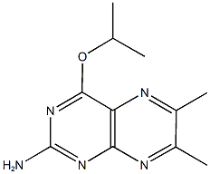 4-isopropoxy-6,7-dimethyl-2-pteridinamine Struktur