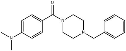 N-{4-[(4-benzyl-1-piperazinyl)carbonyl]phenyl}-N,N-dimethylamine Struktur