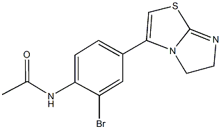 N-[2-bromo-4-(5,6-dihydroimidazo[2,1-b][1,3]thiazol-3-yl)phenyl]acetamide Struktur