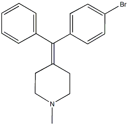 4-[(4-bromophenyl)(phenyl)methylene]-1-methylpiperidine Struktur