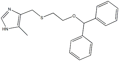 benzhydryl 2-{[(5-methyl-1H-imidazol-4-yl)methyl]sulfanyl}ethyl ether Struktur