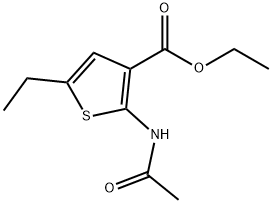 ethyl 2-(acetylamino)-5-ethyl-3-thiophenecarboxylate Struktur