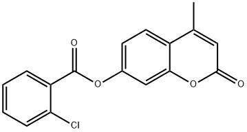 4-methyl-2-oxo-2H-chromen-7-yl 2-chlorobenzoate Struktur