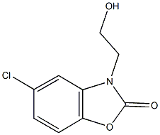 5-chloro-3-(2-hydroxyethyl)-1,3-benzoxazol-2(3H)-one Struktur