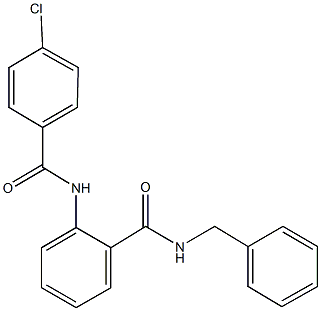 N-benzyl-2-[(4-chlorobenzoyl)amino]benzamide Struktur