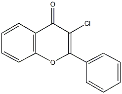 3-chloro-2-phenyl-4H-chromen-4-one Struktur