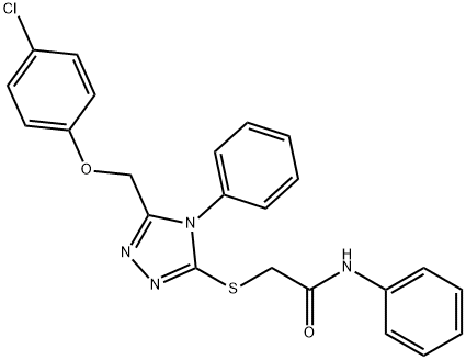 2-({5-[(4-chlorophenoxy)methyl]-4-phenyl-4H-1,2,4-triazol-3-yl}sulfanyl)-N-phenylacetamide Struktur