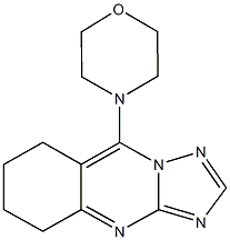 9-(4-morpholinyl)-5,6,7,8-tetrahydro[1,2,4]triazolo[5,1-b]quinazoline Struktur