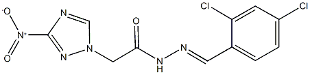 N'-(2,4-dichlorobenzylidene)-2-{3-nitro-1H-1,2,4-triazol-1-yl}acetohydrazide Struktur