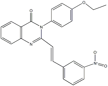 3-(4-ethoxyphenyl)-2-(2-{3-nitrophenyl}vinyl)-4(3H)-quinazolinone Struktur