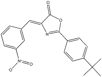 2-(4-tert-butylphenyl)-4-{3-nitrobenzylidene}-1,3-oxazol-5(4H)-one Struktur