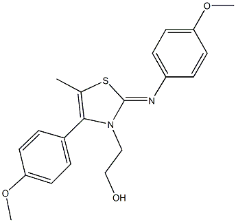 2-(4-(4-methoxyphenyl)-2-[(4-methoxyphenyl)imino]-5-methyl-1,3-thiazol-3(2H)-yl)ethanol Struktur