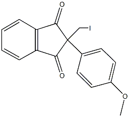 2-(iodomethyl)-2-(4-methoxyphenyl)-1H-indene-1,3(2H)-dione Struktur