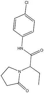 N-(4-chlorophenyl)-2-(2-oxo-1-pyrrolidinyl)butanamide Struktur