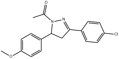 4-[1-acetyl-3-(4-chlorophenyl)-4,5-dihydro-1H-pyrazol-5-yl]phenyl methyl ether Struktur