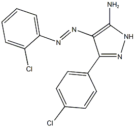 3-(4-chlorophenyl)-4-[(2-chlorophenyl)diazenyl]-1H-pyrazol-5-ylamine Struktur