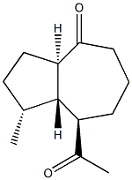 8-acetyl-1-methyloctahydro-4(1H)-azulenone Struktur