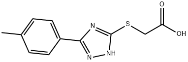 {[5-(4-methylphenyl)-4H-1,2,4-triazol-3-yl]sulfanyl}acetic acid Struktur