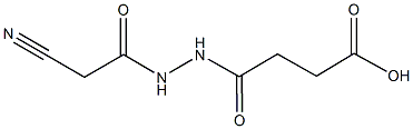 4-[2-(cyanoacetyl)hydrazino]-4-oxobutanoic acid Struktur