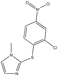 2-({2-chloro-4-nitrophenyl}sulfanyl)-1-methyl-1H-imidazole Struktur