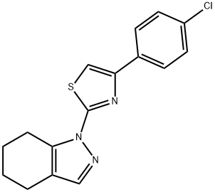 1-[4-(4-chlorophenyl)-1,3-thiazol-2-yl]-4,5,6,7-tetrahydro-1H-indazole Struktur