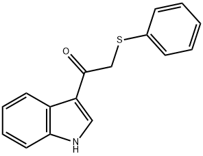 1-(1H-indol-3-yl)-2-(phenylsulfanyl)ethanone Struktur