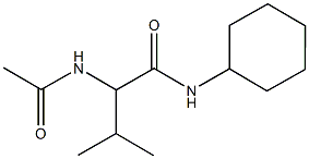 2-(acetylamino)-N-cyclohexyl-3-methylbutanamide Struktur