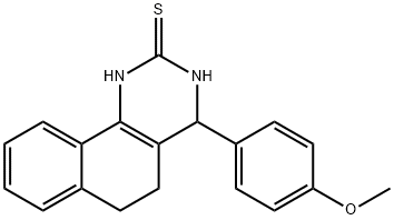 4-(4-methoxyphenyl)-3,4,5,6-tetrahydrobenzo[h]quinazoline-2(1H)-thione Struktur