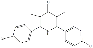 2,6-bis(4-chlorophenyl)-3,5-dimethyl-4-piperidinone Struktur