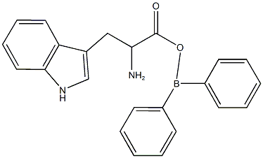 2-[(diphenylboryl)oxy]-1-(1H-indol-3-ylmethyl)-2-oxoethylamine Struktur