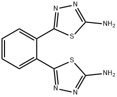 5-[2-(5-amino-1,3,4-thiadiazol-2-yl)phenyl]-1,3,4-thiadiazol-2-amine Struktur