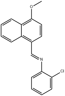 N-(2-chlorophenyl)-N-[(4-methoxy-1-naphthyl)methylene]amine Struktur