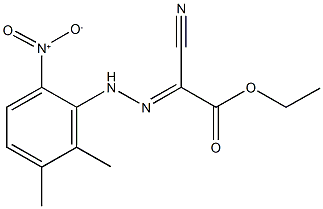 ethyl cyano({6-nitro-2,3-dimethylphenyl}hydrazono)acetate Struktur