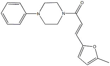 1-[3-(5-methyl-2-furyl)acryloyl]-4-phenylpiperazine Struktur