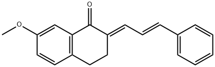 7-methoxy-2-(3-phenyl-2-propenylidene)-3,4-dihydro-1(2H)-naphthalenone Struktur