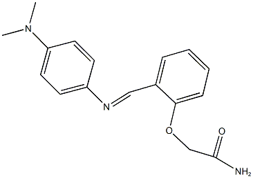 2-[2-({[4-(dimethylamino)phenyl]imino}methyl)phenoxy]acetamide Struktur